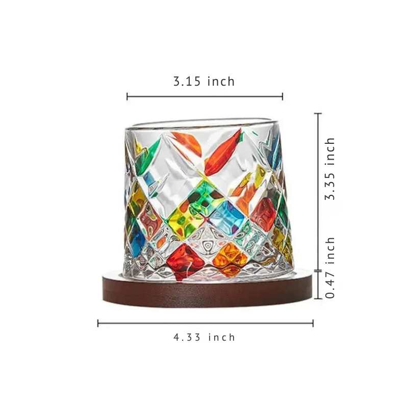 Novita Casa – Crystal Whisky Glasses with Coasters - Novita Casa