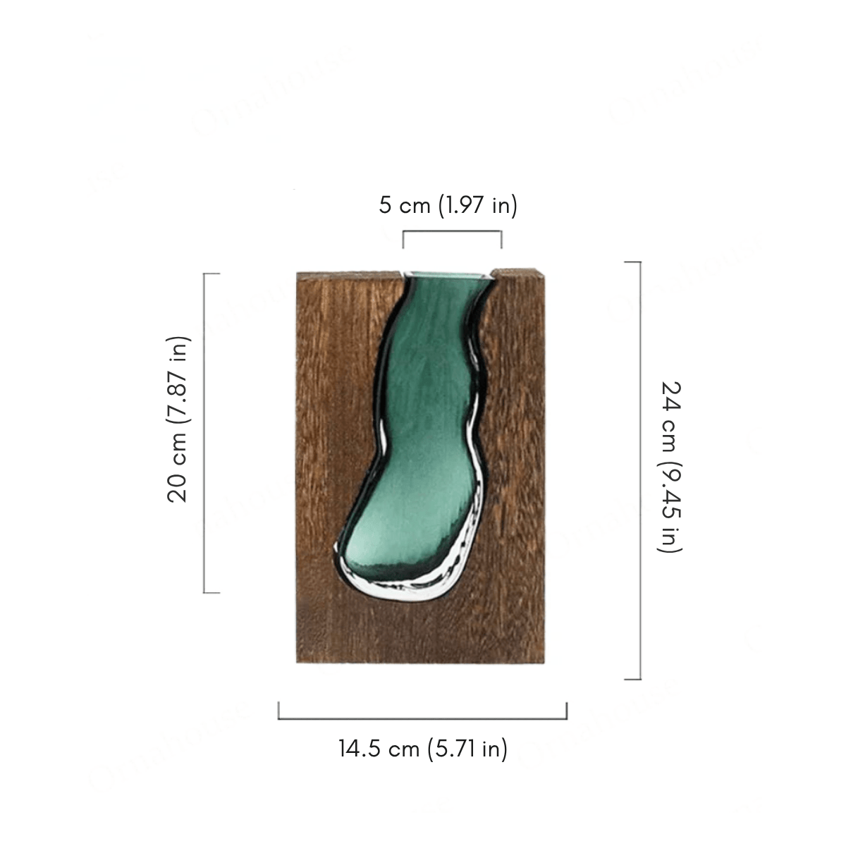 Novita Casa - Minimalist Wood and Glass Vase - Novita Casa