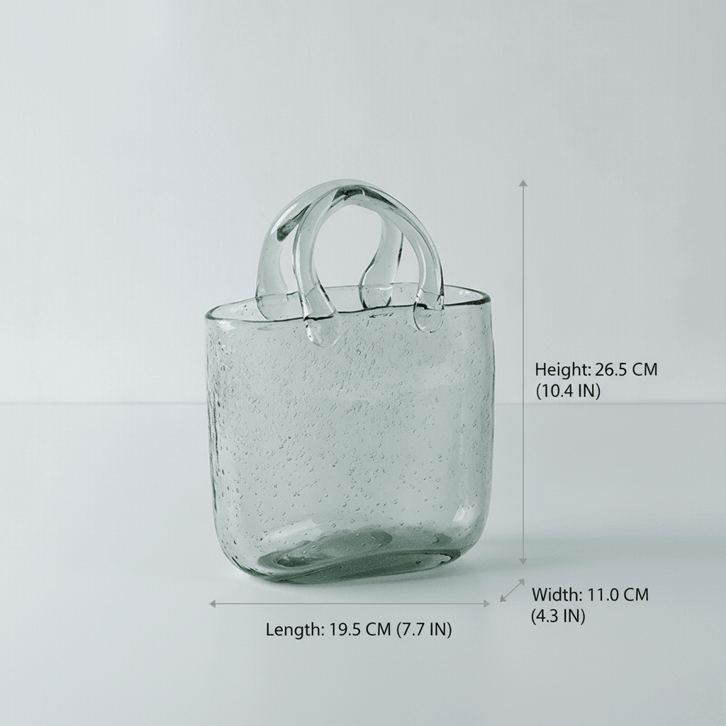Novita Casa - Modern Art Glass Tote Vase - Novita Casa