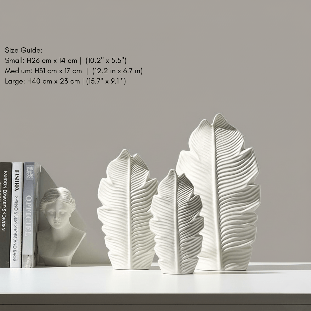 Novita Casa - Nordic Ceramic Leaf Vase Decor - Novita Casa