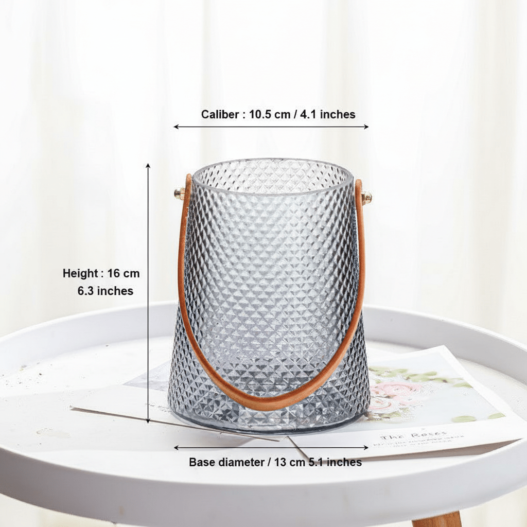 Novita Casa - Stylish Leather Tote Vase Set - Novita Casa