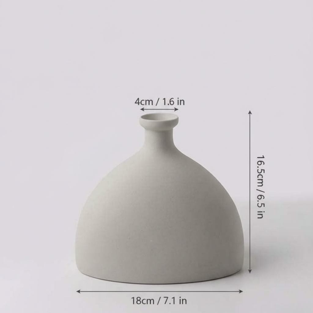 Novita Casa – Nordic Ceramic Vase Decor 10in Irregular Shape High-Quality Minimalist Design
