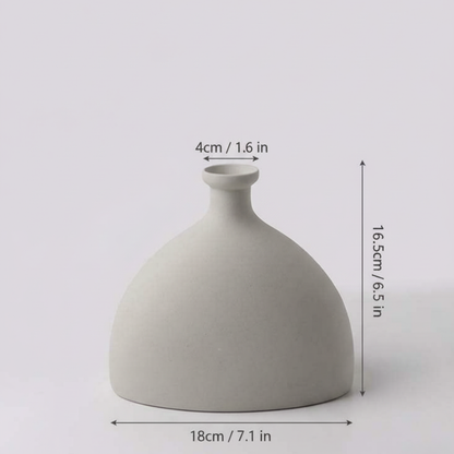 Novita Casa – Nordic Ceramic Vase Decor 10in Irregular Shape High-Quality Minimalist Design