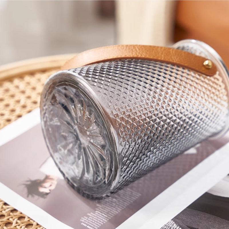 Novita Casa - Stylish Leather Tote Vase Set