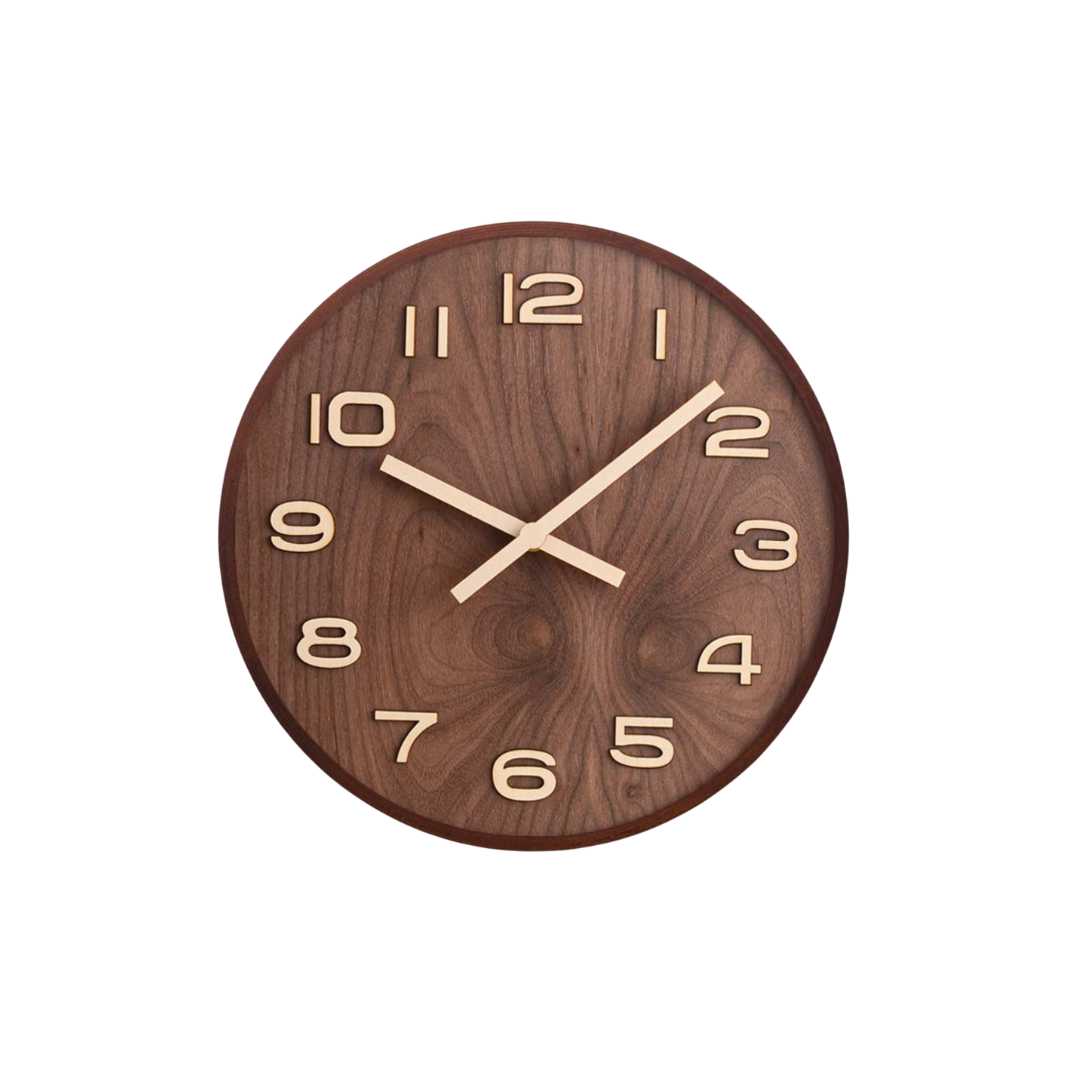 Novita Casa – Walnut Minimalist Clock - Novita Casa