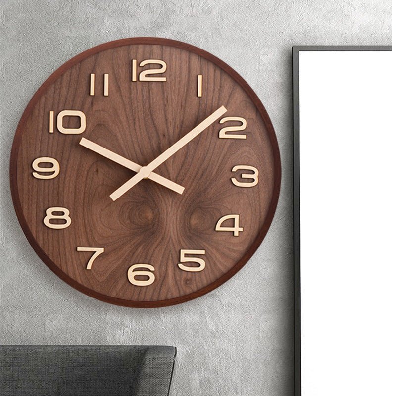 Novita Casa – Walnut Minimalist Clock - Novita Casa
