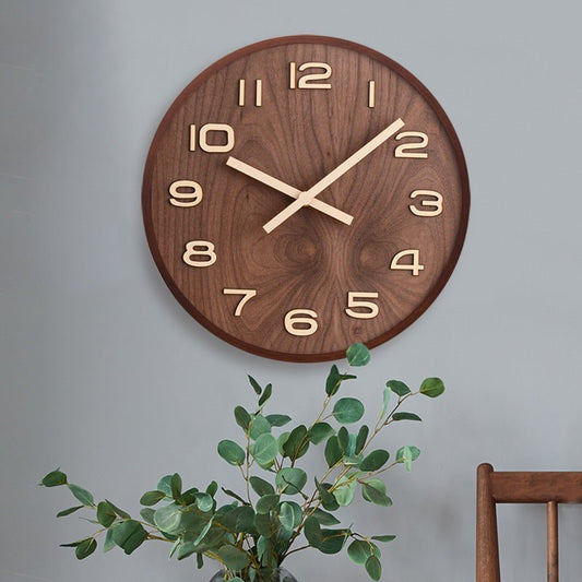 Novita Casa – Walnut Minimalist Clock - Novita Casa