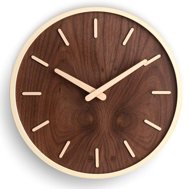 Novita Casa – Walnut Minimalist Clock - Novita Casa
