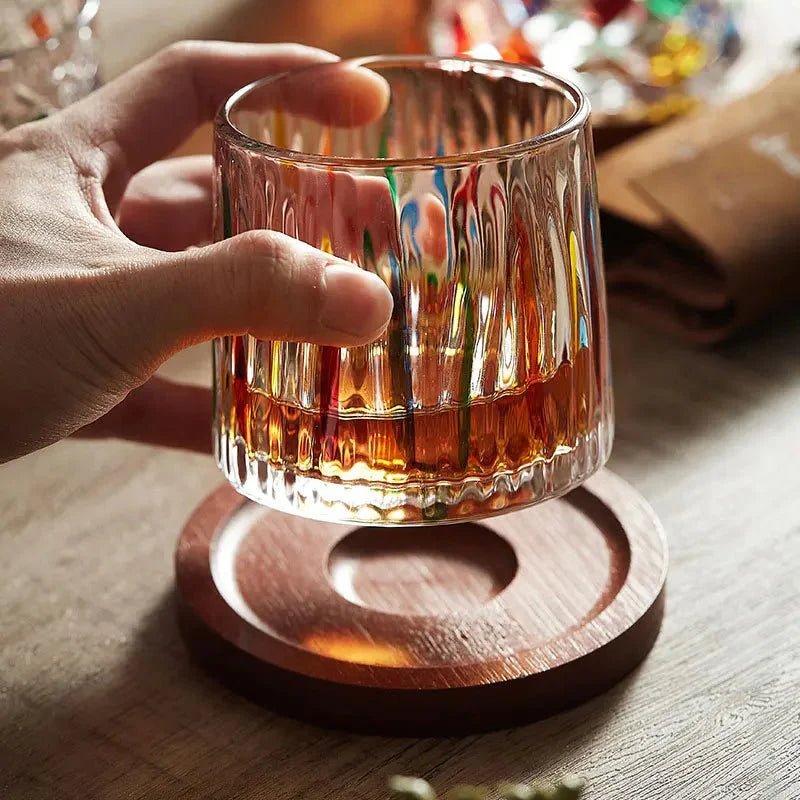 Novita Casa – Crystal Whisky Glasses with Coasters - Novita Casa