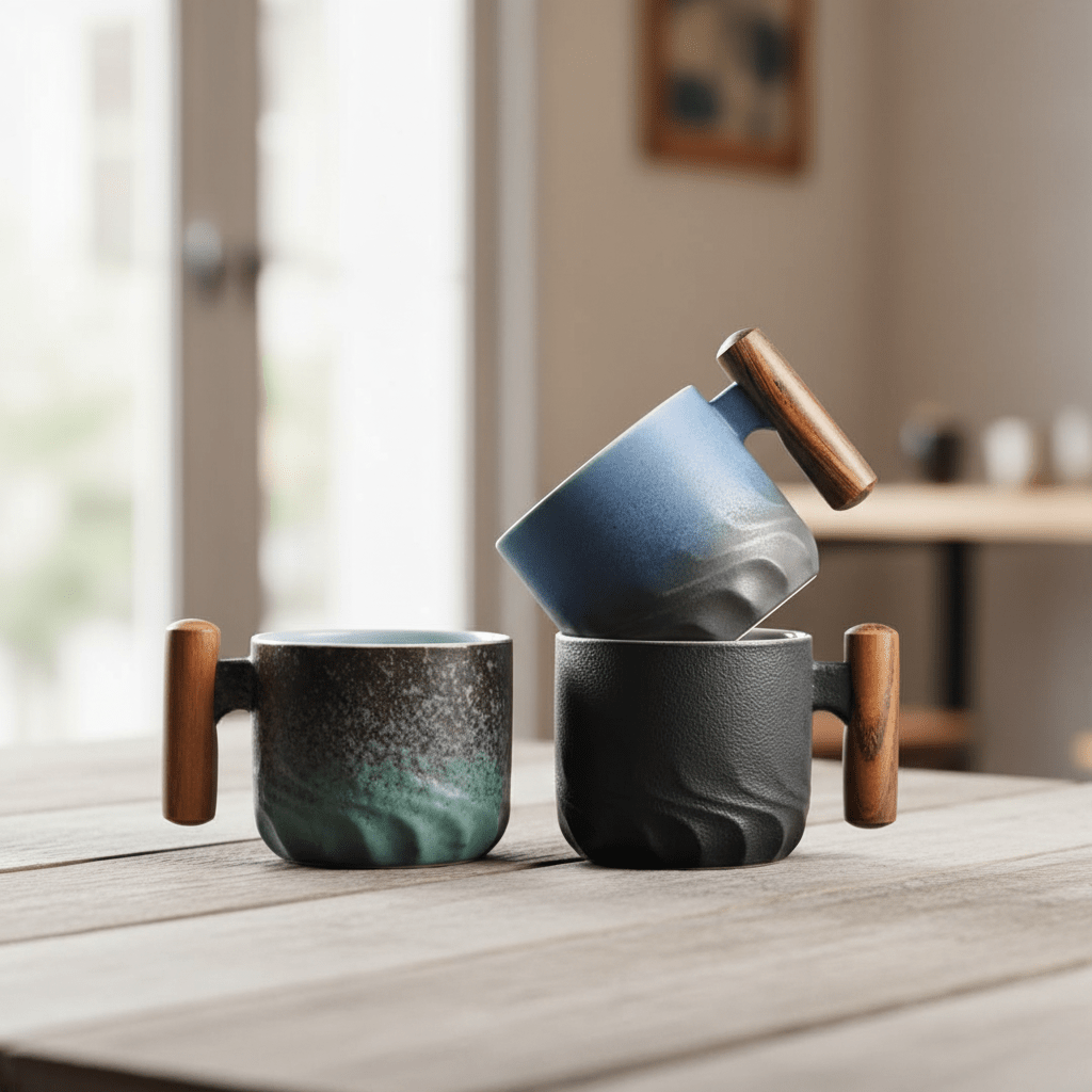 Novita Casa - Ceramic Espresso Cups with Handle - Novita Casa