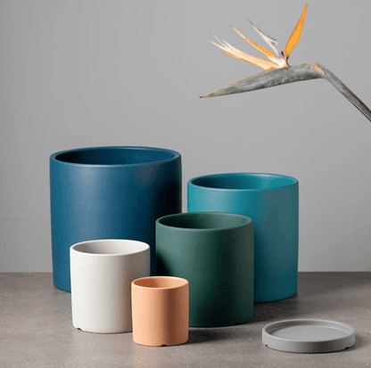 Novita Casa - Ceramic Planter with Saucer - Novita Casa