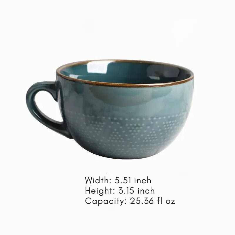 Novita Casa – Colorful Patterned Ceramic Mug - Novita Casa