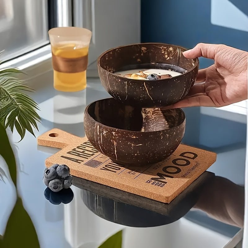 Novita Casa – Elegant 3 - Piece Coconut Bowl Collection for a Natural and Earthy Aesthetic - Novita Casa