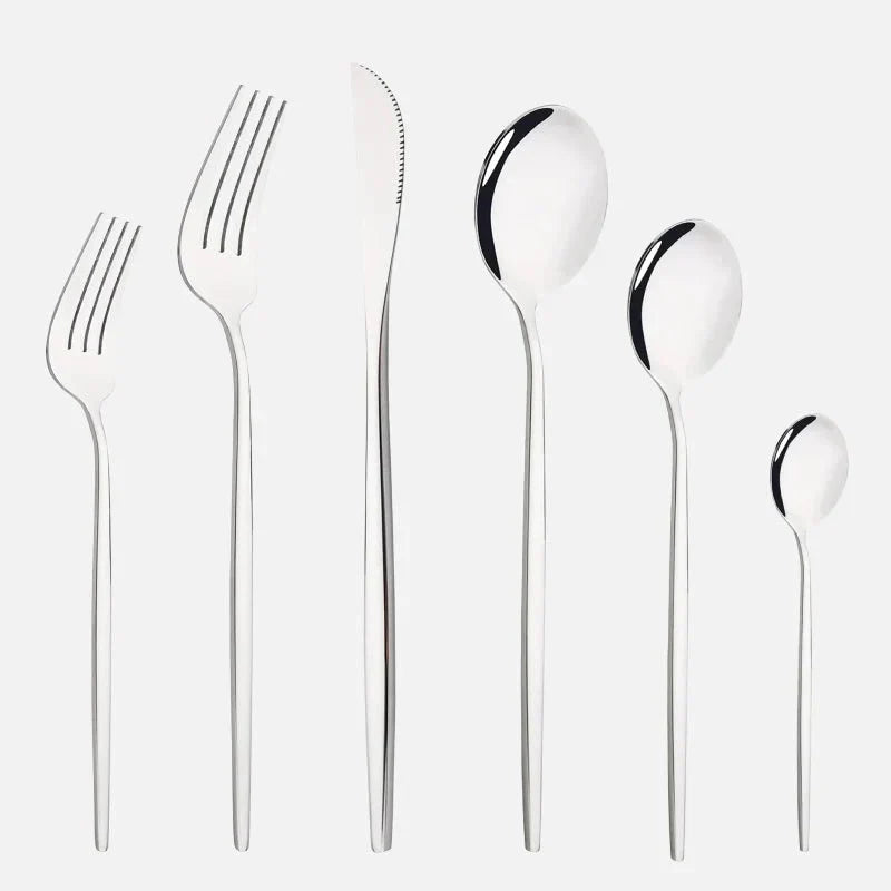 Novita Casa – Elegant 6 - Piece Cutlery Set in Sleek Stainless Steel for Effortless Dining Style - Novita Casa