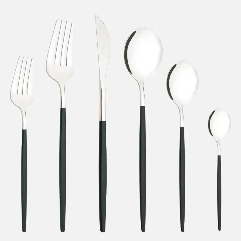Novita Casa – Elegant 6 - Piece Cutlery Set in Sleek Stainless Steel for Effortless Dining Style - Novita Casa