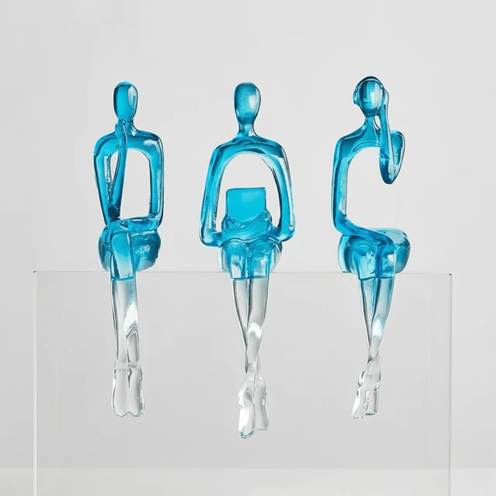 Novita Casa – Elegant Abstract Bookshelf Sculpture in Sleek Design for a Serene Ambiance - Novita Casa