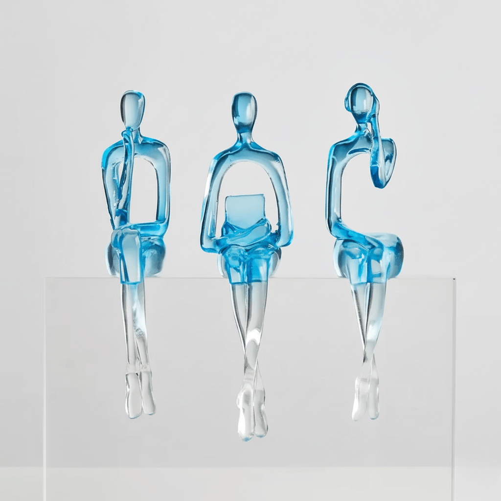 Novita Casa – Elegant Abstract Bookshelf Sculpture in Sleek Design for a Serene Ambiance - Novita Casa