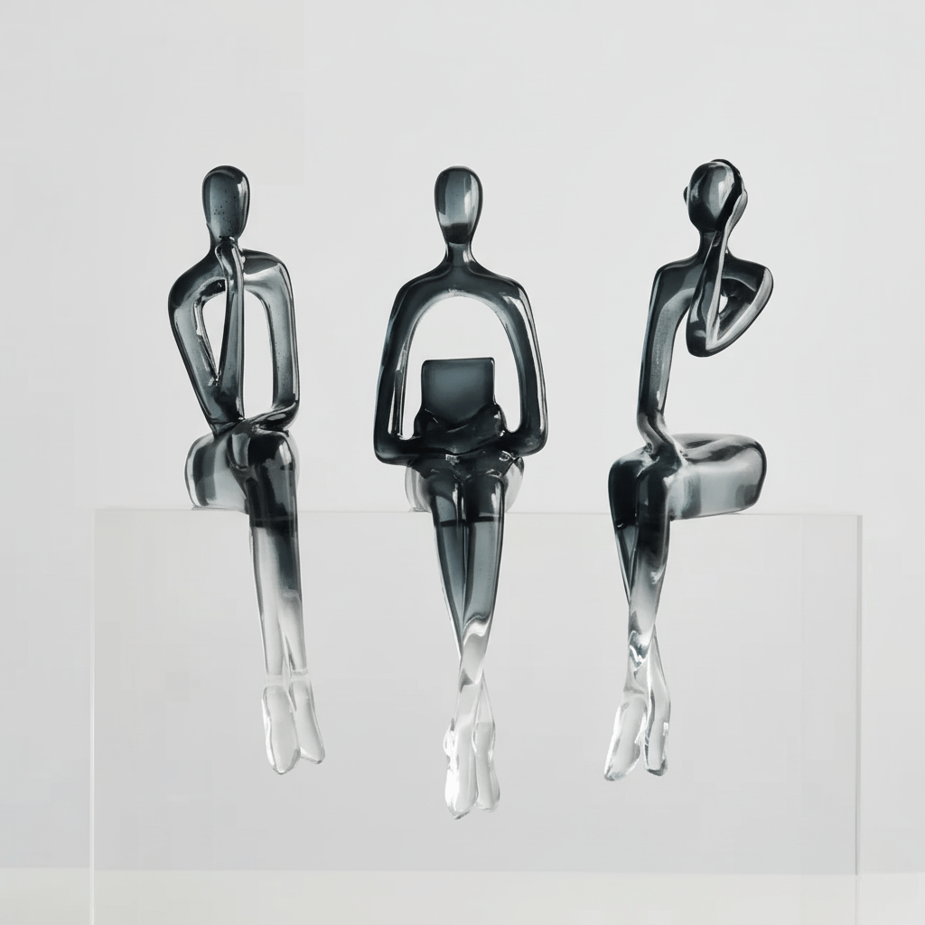 Novita Casa – Elegant Abstract Bookshelf Sculpture in Sleek Design for a Serene Ambiance - Novita Casa