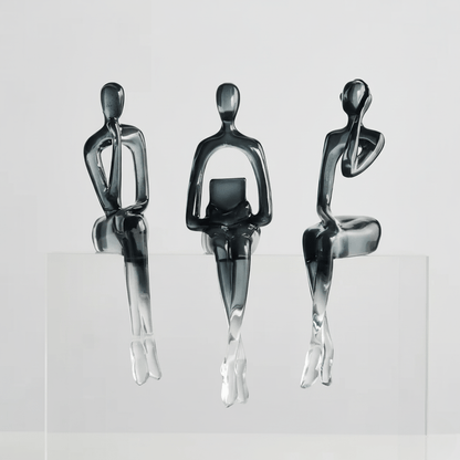 Novita Casa – Elegant Abstract Bookshelf Sculpture in Sleek Design for a Serene Ambiance - Novita Casa