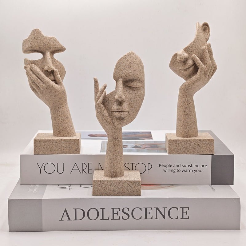 Novita Casa – Elegant Abstract Mask Figures Set for a Stylish Touch - Novita Casa