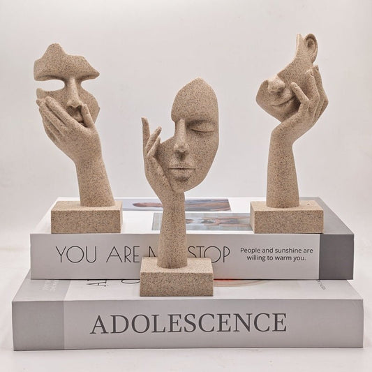 Novita Casa – Elegant Abstract Mask Figures Set for a Stylish Touch - Novita Casa