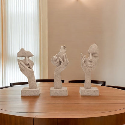 Novita Casa – Elegant Abstract Mask Figures Set for a Stylish Touch - Novita Casa