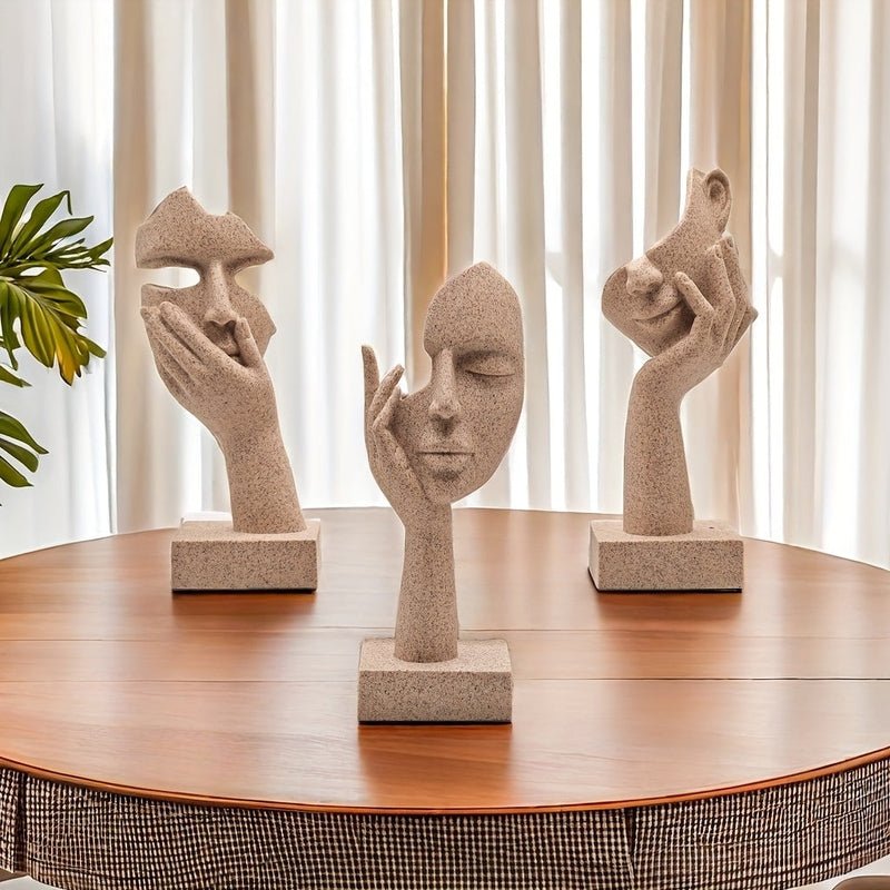 Novita Casa – Elegant Abstract Mask Figures Set for a Stylish Touch - Novita Casa