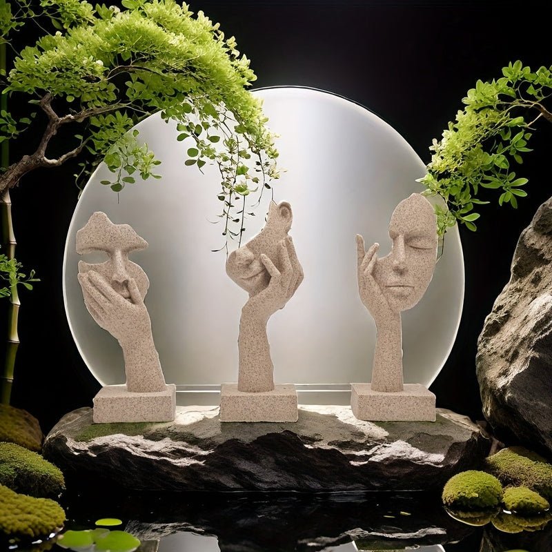 Novita Casa – Elegant Abstract Mask Figures Set for a Stylish Touch - Novita Casa