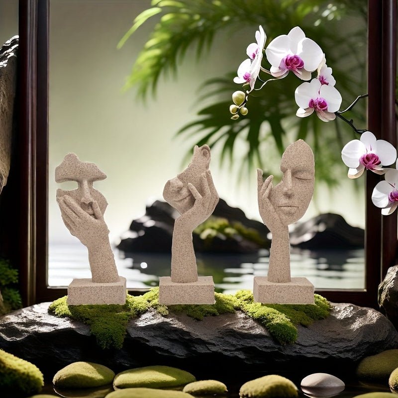 Novita Casa – Elegant Abstract Mask Figures Set for a Stylish Touch - Novita Casa