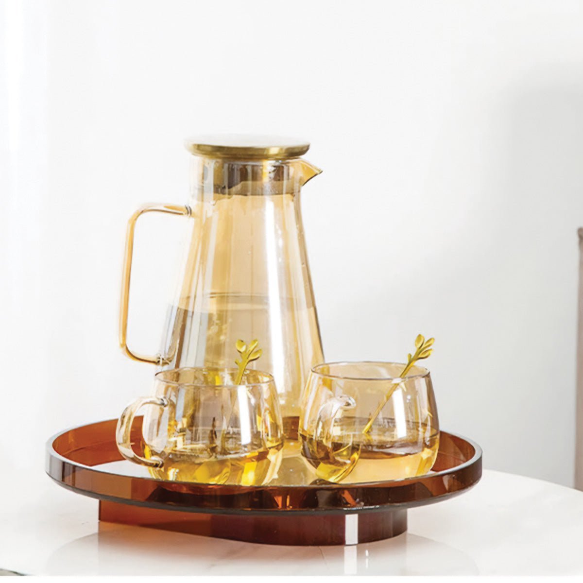 Novita Casa – Elegant Acrylic Serving Tray Set in Vibrant Orange for a Bright and Cheerful Atmosphere - Novita Casa