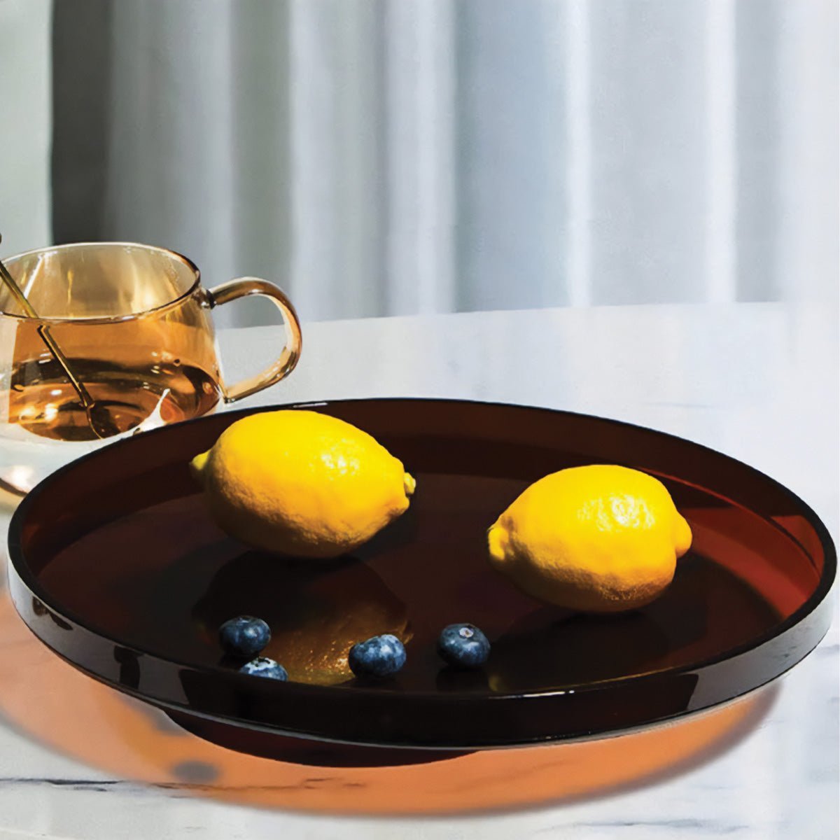 Novita Casa – Elegant Acrylic Serving Tray Set in Vibrant Orange for a Bright and Cheerful Atmosphere - Novita Casa