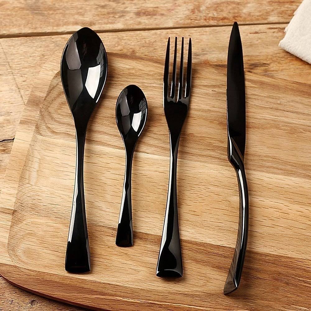Novita Casa - Elegant Black Stainless Steel Cutlery - Novita Casa