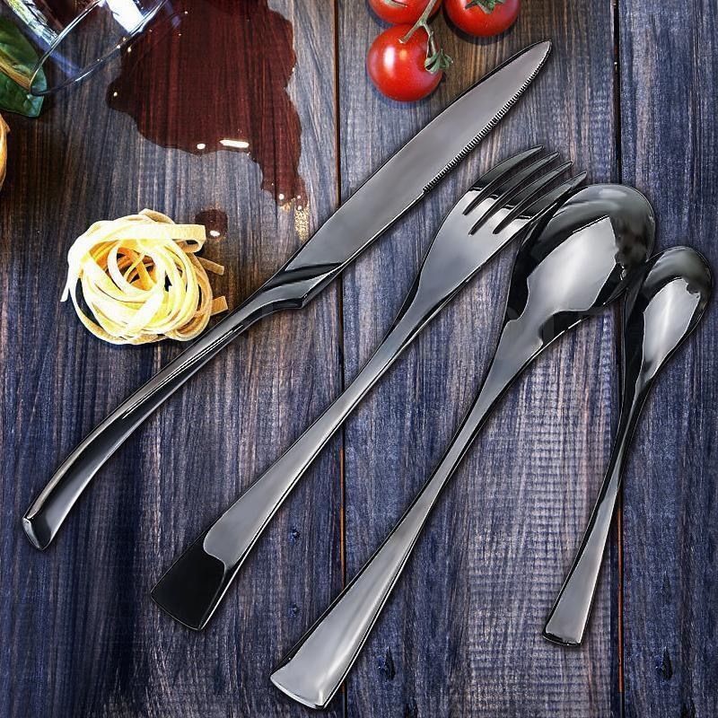 Novita Casa - Elegant Black Stainless Steel Cutlery - Novita Casa