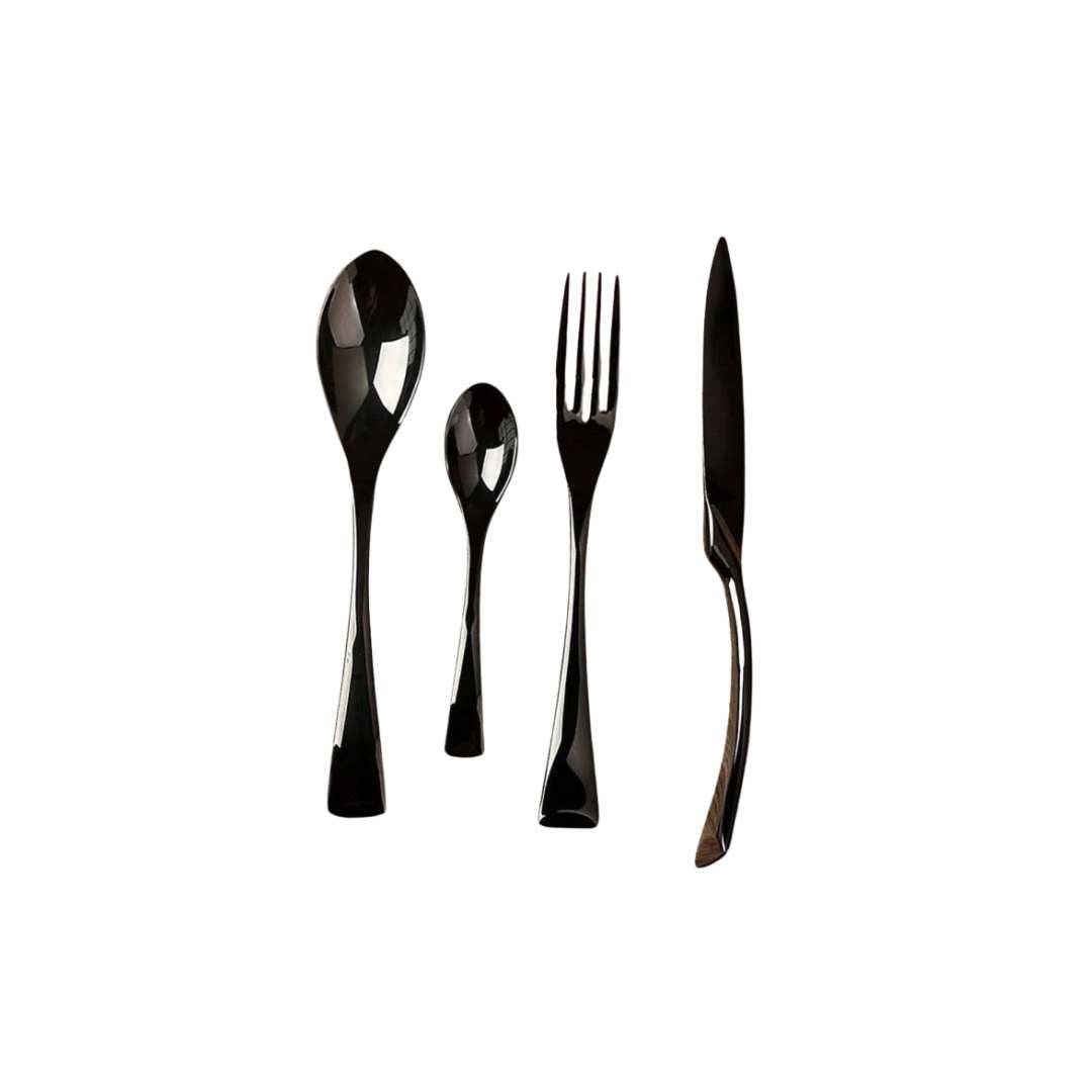 Novita Casa - Elegant Black Stainless Steel Cutlery - Novita Casa