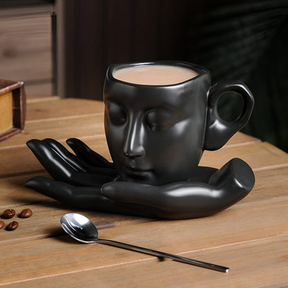 Novita Casa – Elegant Ceramic Abstract Art Coffee Set for Modern Spaces with Timeless Charm - Novita Casa