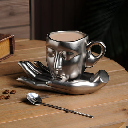Novita Casa – Elegant Ceramic Abstract Art Coffee Set for Modern Spaces with Timeless Charm - Novita Casa