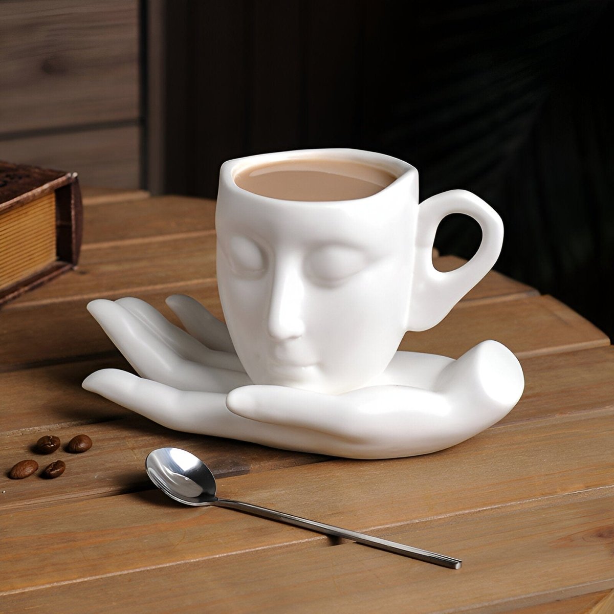 Novita Casa – Elegant Ceramic Abstract Art Coffee Set for Modern Spaces with Timeless Charm - Novita Casa