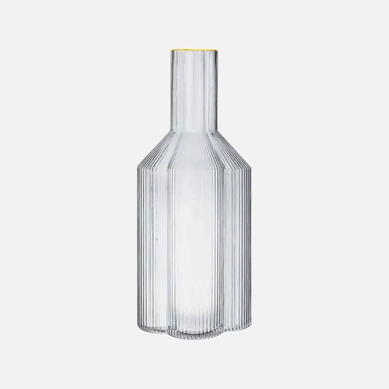 Novita Casa – Elegant Glass - Rimmed Flower Mug and Carafe Set for a Serene Ambiance - Novita Casa