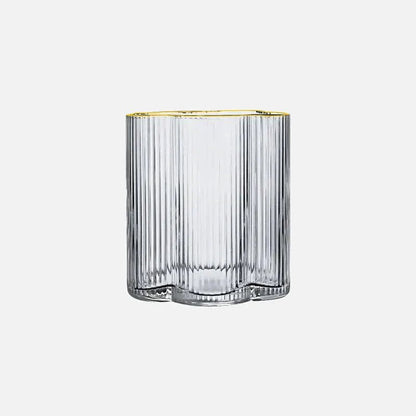 Novita Casa – Elegant Glass - Rimmed Flower Mug and Carafe Set for a Serene Ambiance - Novita Casa