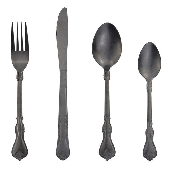 Novita Casa – Elegant Matte Finish 4 - Piece Cutlery Set for a Timeless Dining Experience - Novita Casa