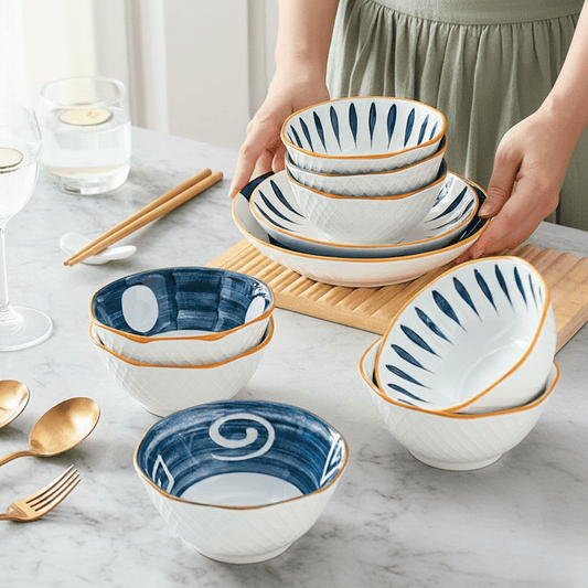 Novita Casa - Elegant Patterned Ceramic Bowl - Novita Casa