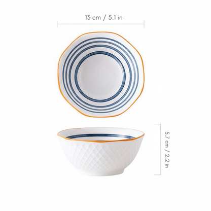 Novita Casa - Elegant Patterned Ceramic Bowl - Novita Casa