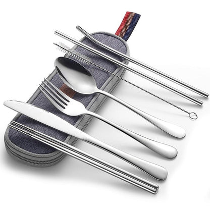 Novita Casa – Elegant Stainless Steel Cutlery Set in Portable Case for Effortless Dining Experiences - Novita Casa