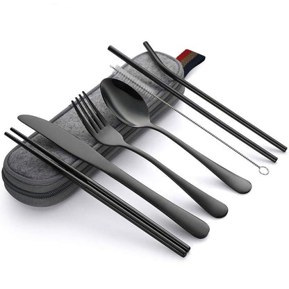 Novita Casa – Elegant Stainless Steel Cutlery Set in Portable Case for Effortless Dining Experiences - Novita Casa