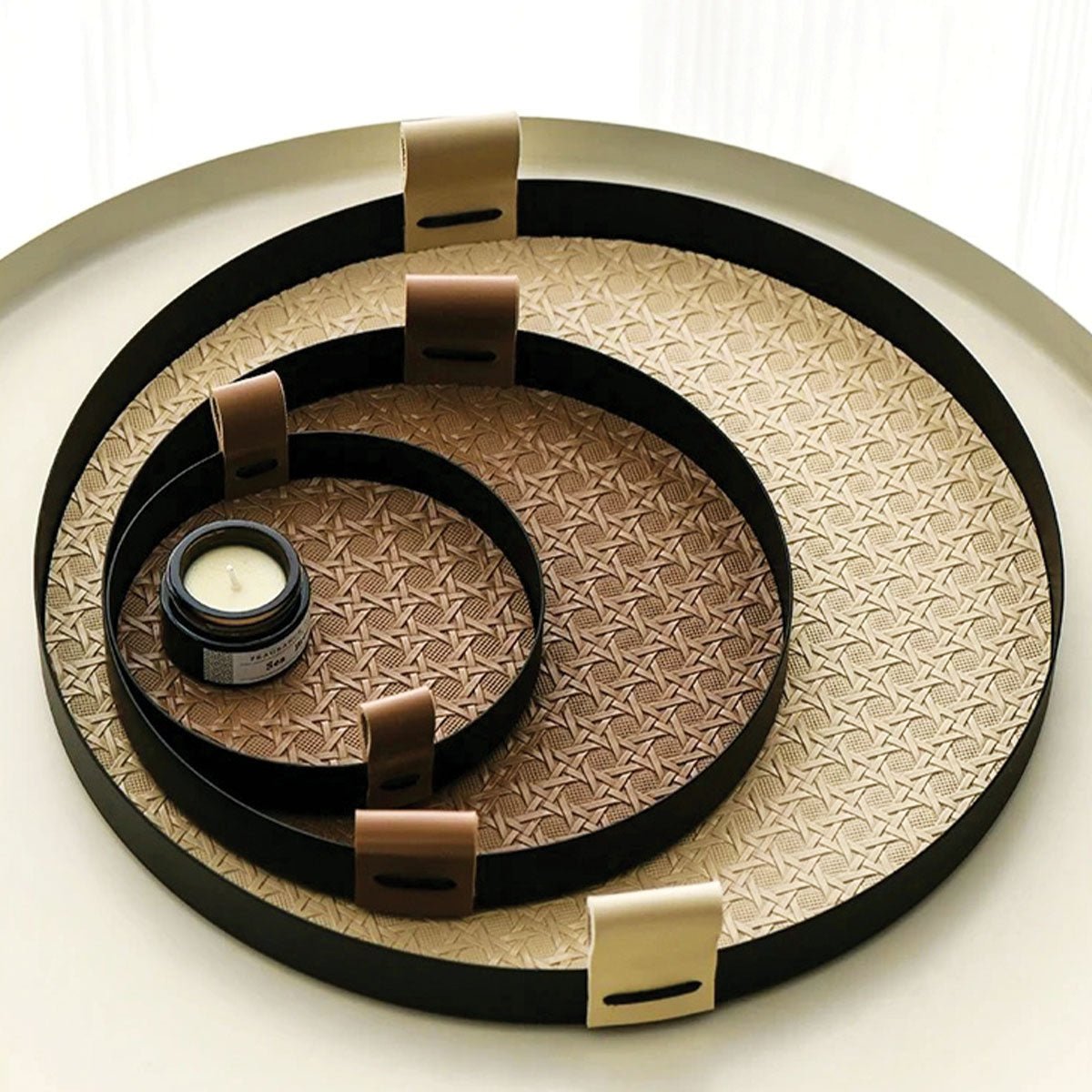 Novita Casa – Elegant Wooden Decorative Tray for a Serene Ambiance - Novita Casa