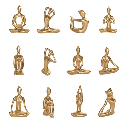 Novita Casa – Elegant Yoga Pose Abstract Décor for a Serene Ambiance - Novita Casa