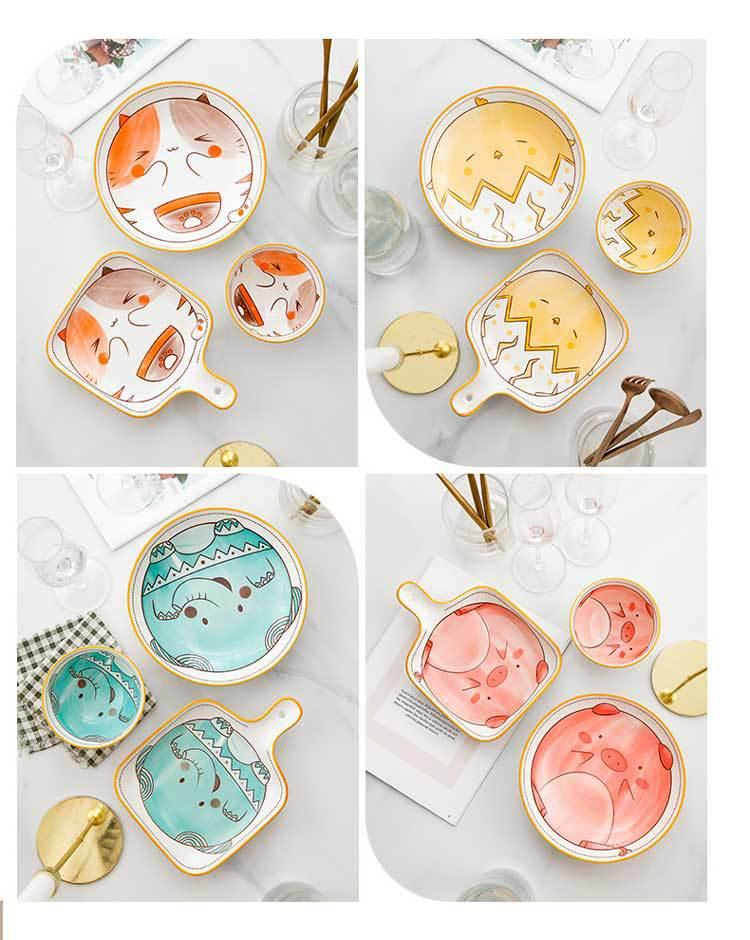 Novita Casa - Hand - Painted Animal Cartoon Bowl - Novita Casa