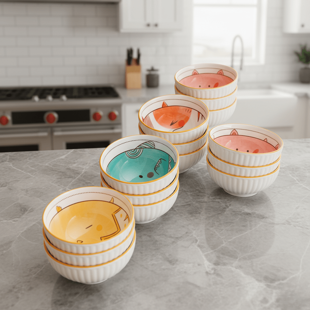 Novita Casa - Hand - Painted Animal Cartoon Bowl - Novita Casa