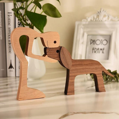 Novita Casa - Handmade Wooden Dog Sculpture - Novita Casa