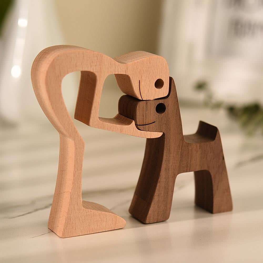 Novita Casa - Handmade Wooden Dog Sculpture - Novita Casa